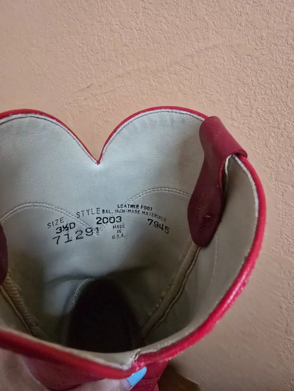 Red Roper Boots Size 3.5 D - Picture 6 of 8